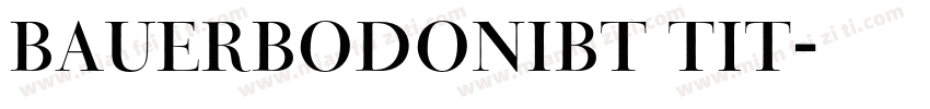 BauerBodoniBT tit字体转换